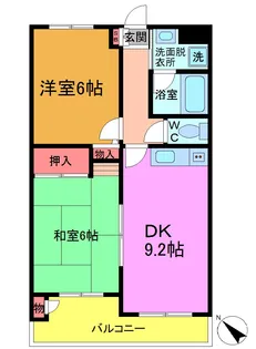 アミュゼ壱番館【2階】の間取り