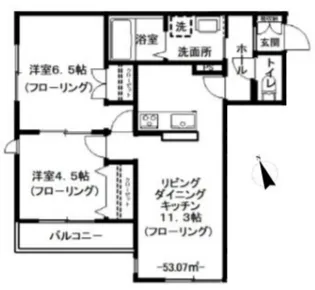 ムーンライト コントラバス【3階】の間取り