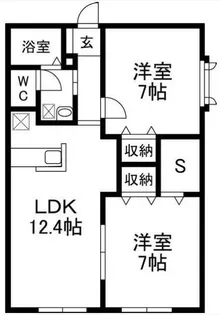 ソルトレークシティ C棟【1階】の間取り