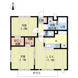 イデアヴィータV【1階】の間取り