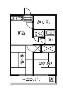 柚の木田ハイツ【2階】の間取り