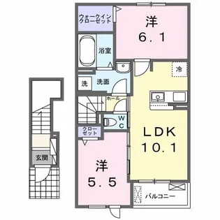 ジュライ・玉泉【2階】の間取り