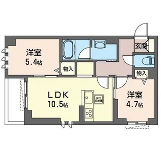 シャルール【1階】の間取り