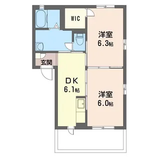 パール・タウンB【1階】の間取り