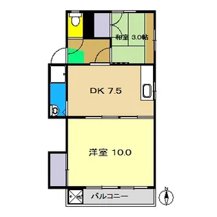 サンコートきたほん町【2階】の間取り