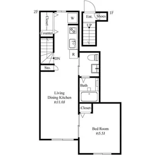 プランドール東新宿【2階】の間取り