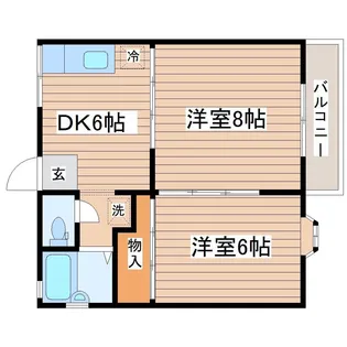 リバーサイドビュー【2階】の間取り
