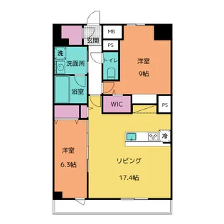 プロミネント アリオ【12階】の間取り