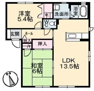 Y’s EBA C棟【1階】の間取り