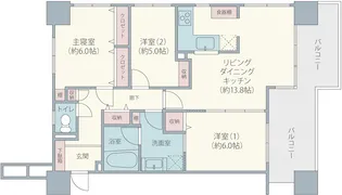 APAガーデンピア成田駅前【7階】の間取り