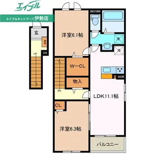 カーサ ヴィオーラ I【2階】の間取り