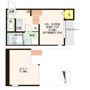 Terrace NAGAMACHI【2階】の間取り