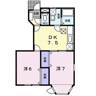 ベルサージュNAGASU【1階】の間取り