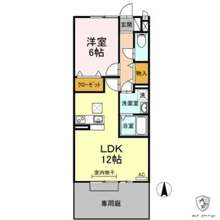 セジュール松葉【1階】の間取り
