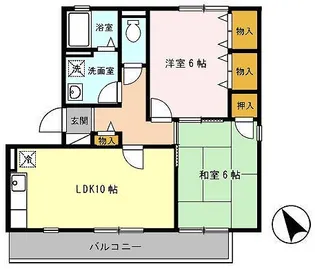燦コーポ【2階】の間取り