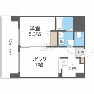 レヂデンス山鼻【6階】の間取り