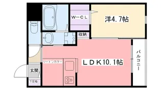 SHOWER TREE 甲子園鳴尾【2階】の間取り