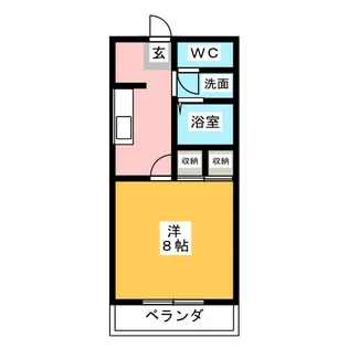 リリーブ新田【1階】の間取り