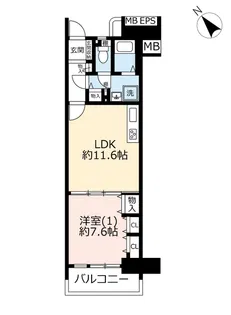 UR潮見駅前プラザ二番街【10階】の間取り