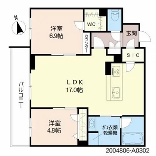 BEREO STAGE 新鳥栖【3階】の間取り