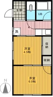 浅利ハイツ【1階】の間取り
