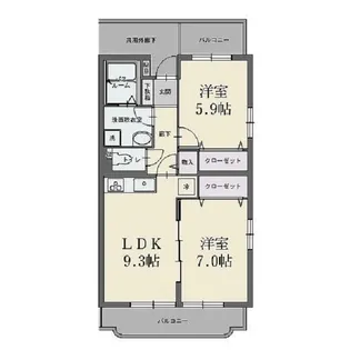 サンロード伊豆【2階】の間取り