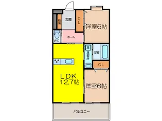 こすもすレジデンスII【3階】の間取り