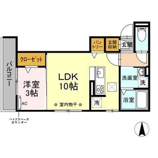グランヴィア加納徳川【1階】の間取り