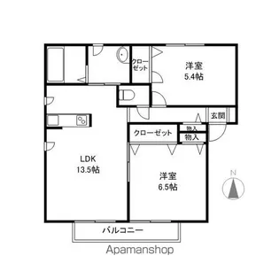 MastTown松岡II【1階】の間取り