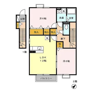 チェリーコート I【2階】の間取り