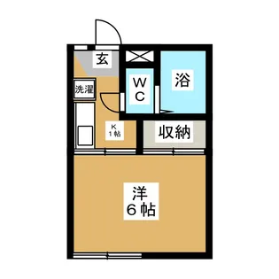 グリーンヒルB棟【1階】の間取り