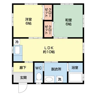 ロアール北美 B棟【2階】の間取り