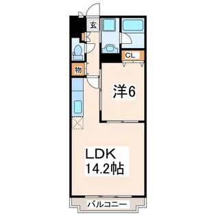 キャッスルマンション豊岡【2階】の間取り