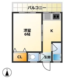 栄穂マンション【3階】の間取り
