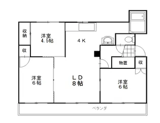 ヴィラナリー釧路【4階】の間取り