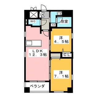 ポルタニグラ千代田【2階】の間取り