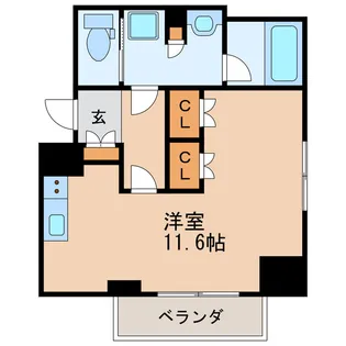 カスタリア栄【5階】の間取り