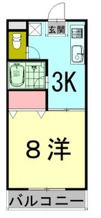 ホワイトビレッジB【3階】の間取り