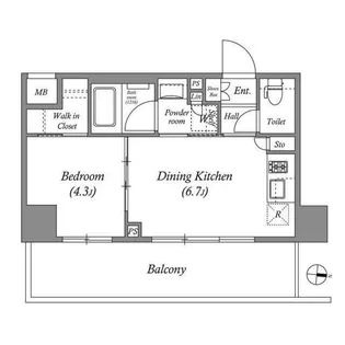 CORVAL住吉【3階】の間取り