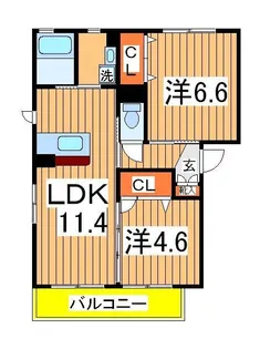 ソフィアE【2階】の間取り