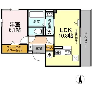 サンメゾン・桜【1階】の間取り