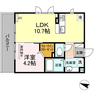 ディロール【3階】の間取り