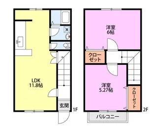 サンライズアベニュー木崎【2階】の間取り