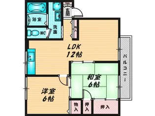 ガーデンハイツ若江東【1階】の間取り
