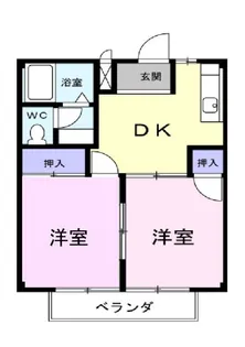 コーポウィンフィールドB棟【2階】の間取り