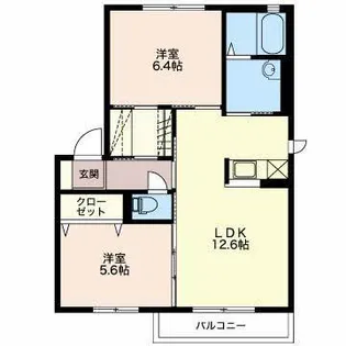 グリーンヒルズD【1階】の間取り