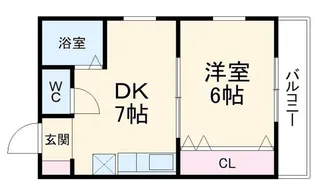 ラクラスコート山王【4階】の間取り
