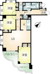 ライオンズマンション湯河原福浦【3階】の間取り