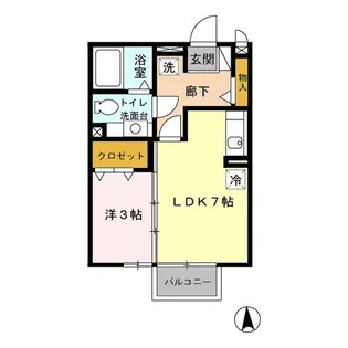 ヘイスティング【2階】の間取り