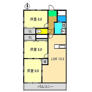 ルーナ マンション【4階】の間取り